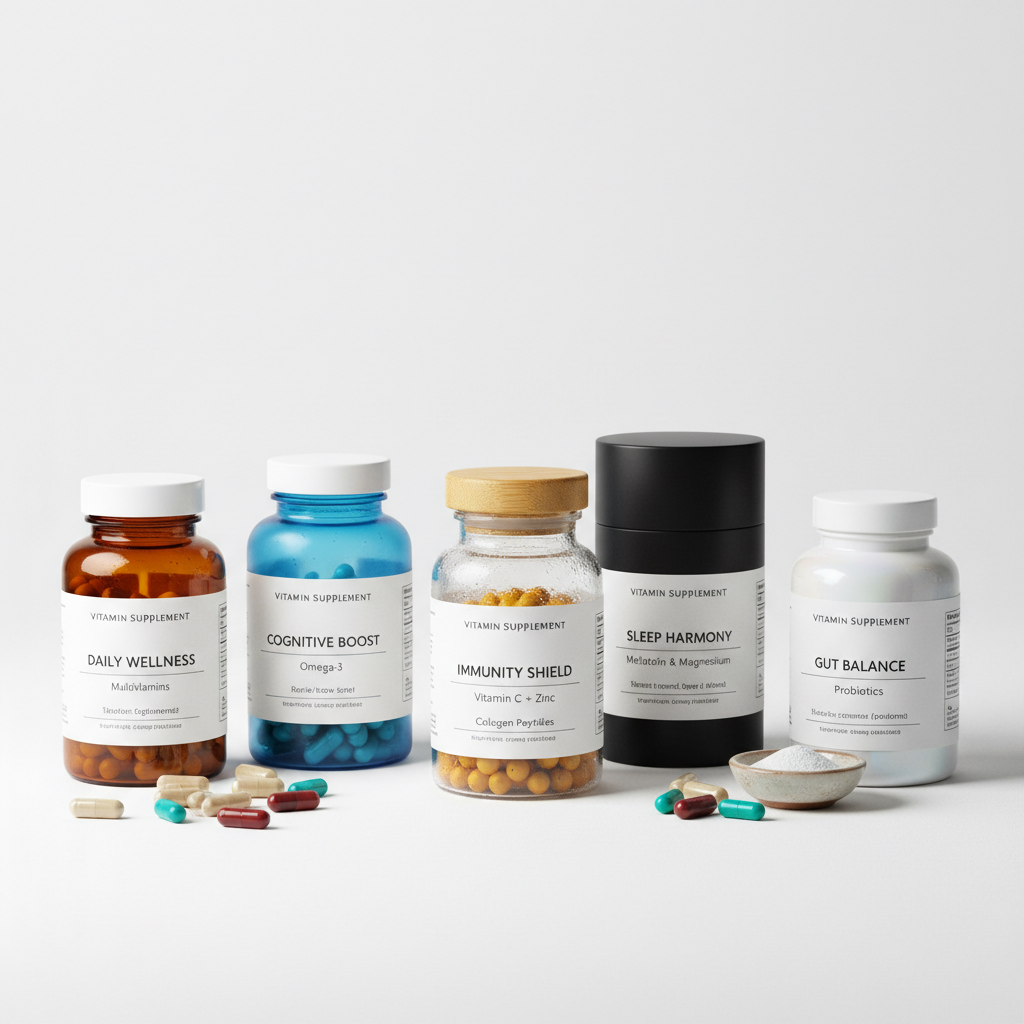 Multivitamin complex supplement bottle